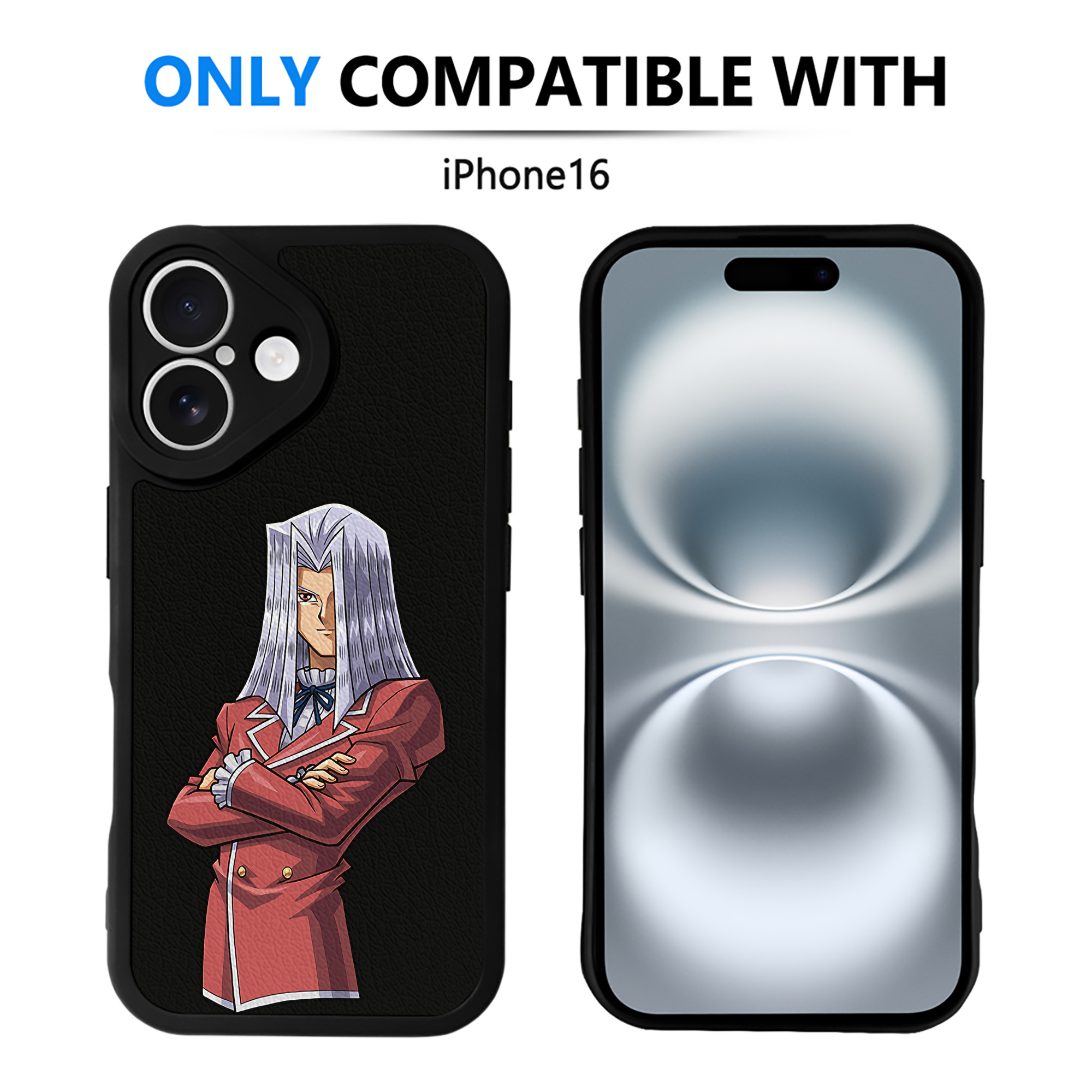 遊☆戯☆王 Yu-Gi-Oh! 【iPhone 16シリーズ対応】シリコンスマホケース（レザー調） 材質：シリコン